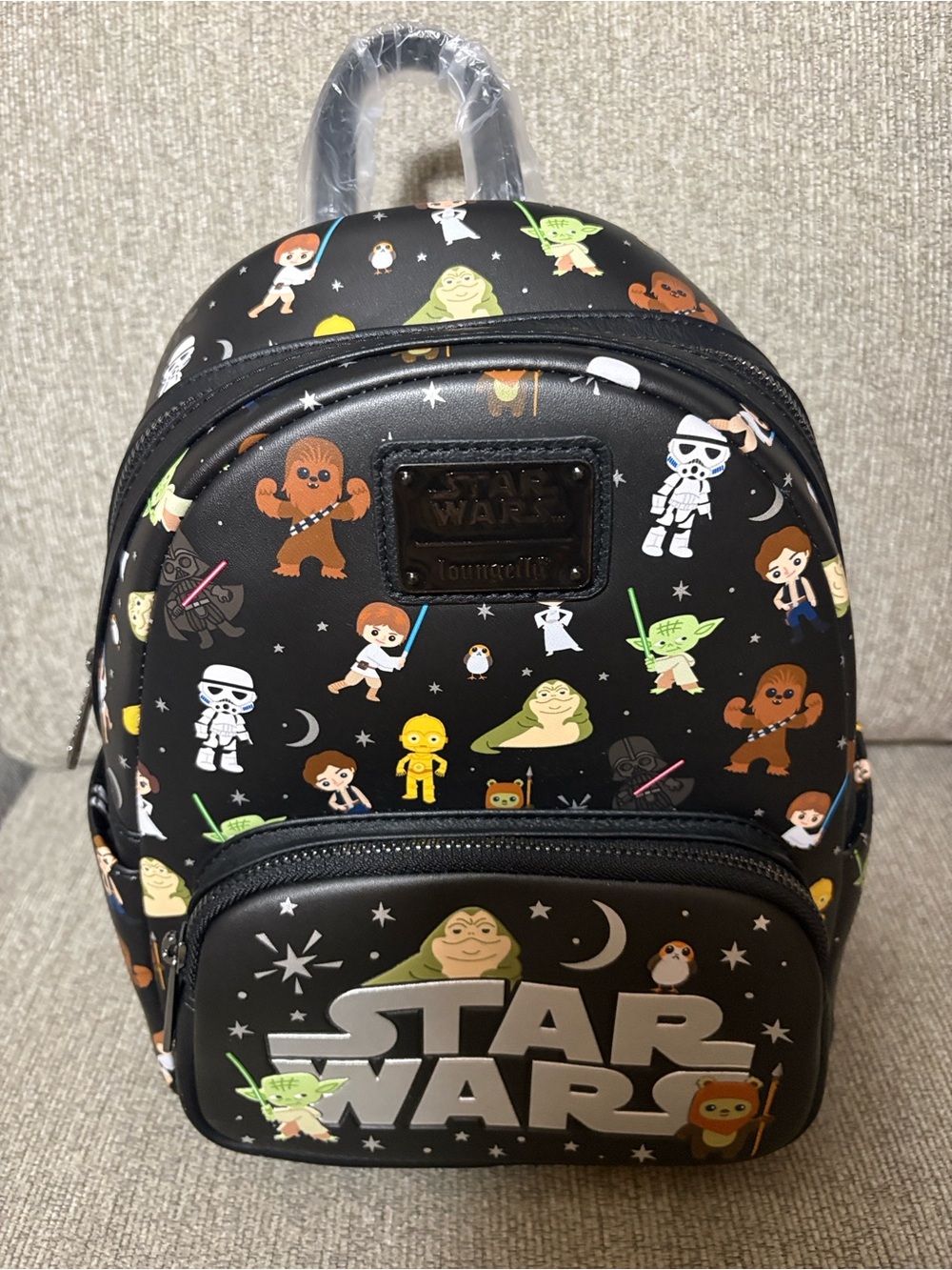 Star Wars Loungefly Mini Backpack Disney Parks Chibi Print NWT 2024 Rare